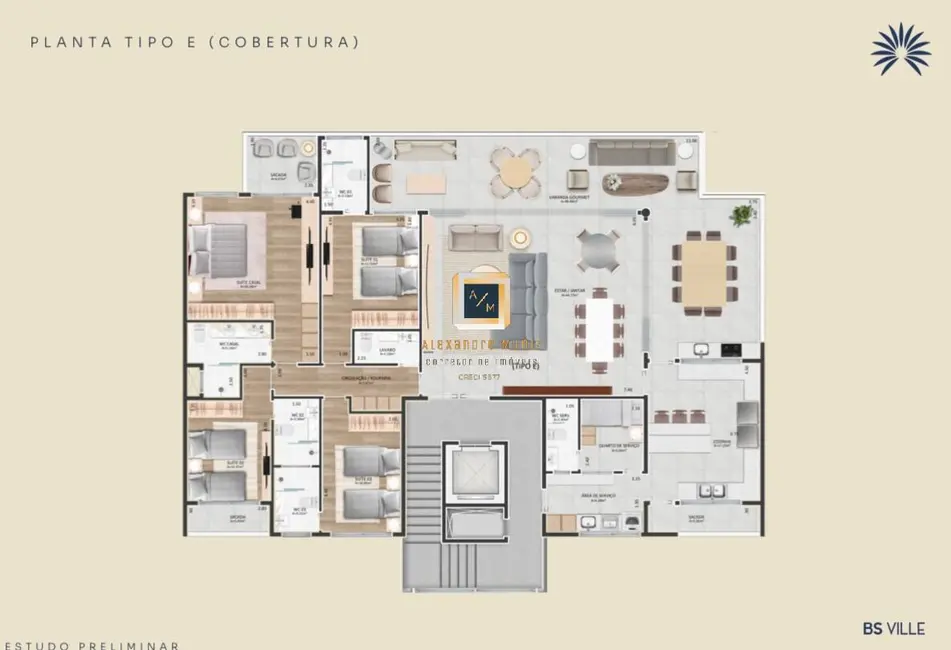 Apartamento com 3 quartos à venda, 116m2 em Aquiraz - CE - imagem 6 Foto 6 de Apartamento com 3 quartos à venda, 116m2 em Aquiraz - CE