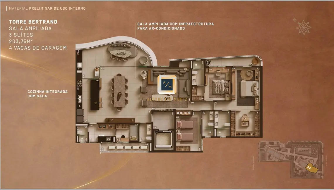 Foto 9 de Apartamento com 4 quartos à venda, 164m2 em Meireles, Fortaleza - CE