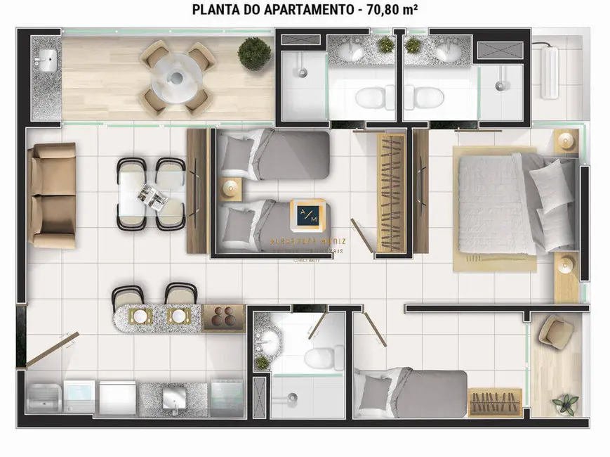 Foto 8 de Apartamento com 1 quarto à venda, 38m2 em Praia de Iracema, Fortaleza - CE