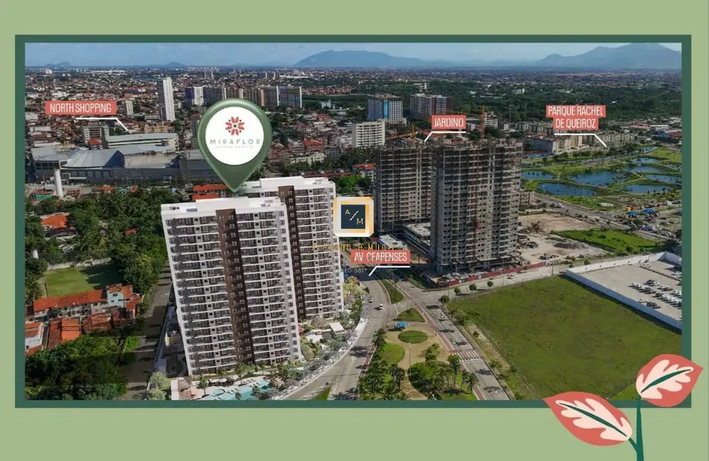Foto 2 de Apartamento com 2 quartos à venda, 53m2 em Presidente Kennedy, Fortaleza - CE