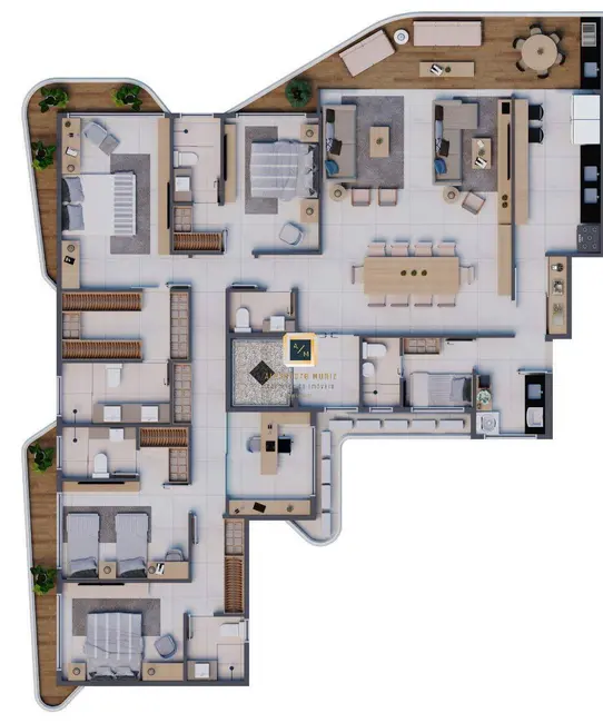 Apartamento com 4 quartos à venda, 235m2 em Fortaleza - CE - imagem 8 Foto 8 de Apartamento com 4 quartos à venda, 235m2 em Fortaleza - CE