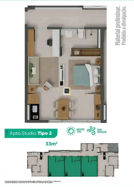 Apartamento com 1 quarto à venda, 34m2 em Parquelândia, Fortaleza - CE - imagem 6 Foto 6 de Apartamento com 1 quarto à venda, 34m2 em Parquelândia, Fortaleza - CE