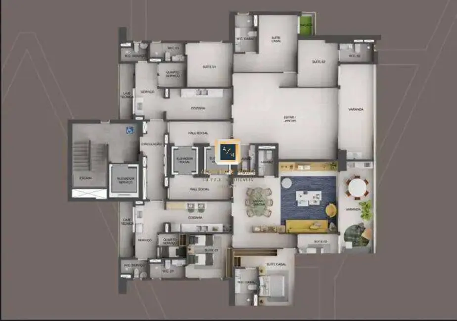 Apartamento com 3 quartos à venda, 166m2 em Meireles, Fortaleza - CE - imagem 5 Foto 5 de Apartamento com 3 quartos à venda, 166m2 em Meireles, Fortaleza - CE