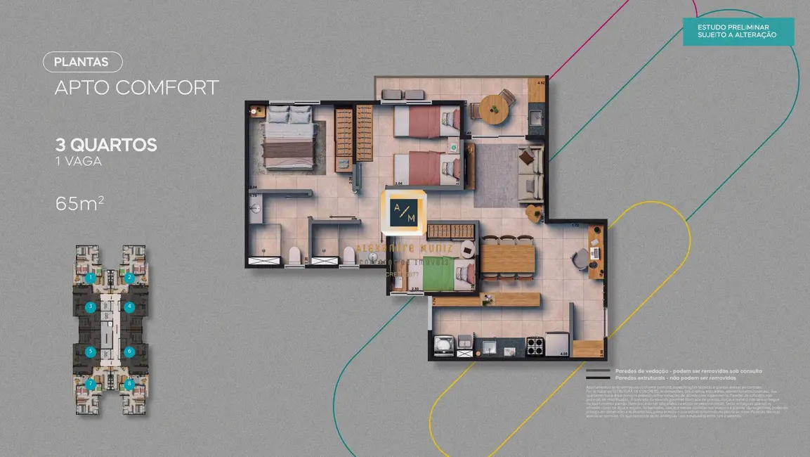 Apartamento com 2 quartos à venda, 53m2 em Praia do Futuro II, Fortaleza - CE - imagem 7 Foto 7 de Apartamento com 2 quartos à venda, 53m2 em Praia do Futuro II, Fortaleza - CE