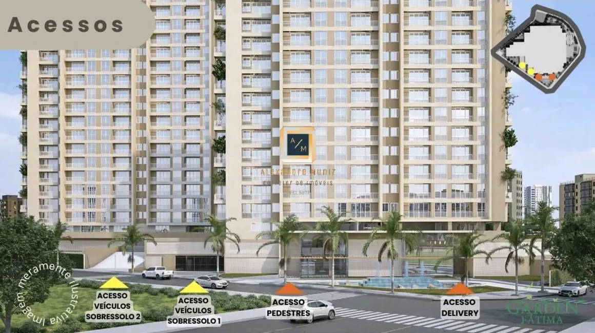 Foto 2 de Apartamento com 2 quartos à venda, 63m2 em Fátima, Fortaleza - CE