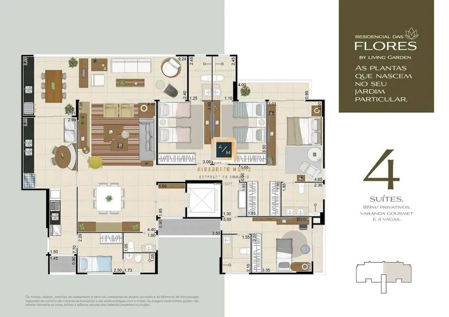 Foto 3 de Apartamento com 4 quartos à venda, 189m2 em Fortaleza - CE