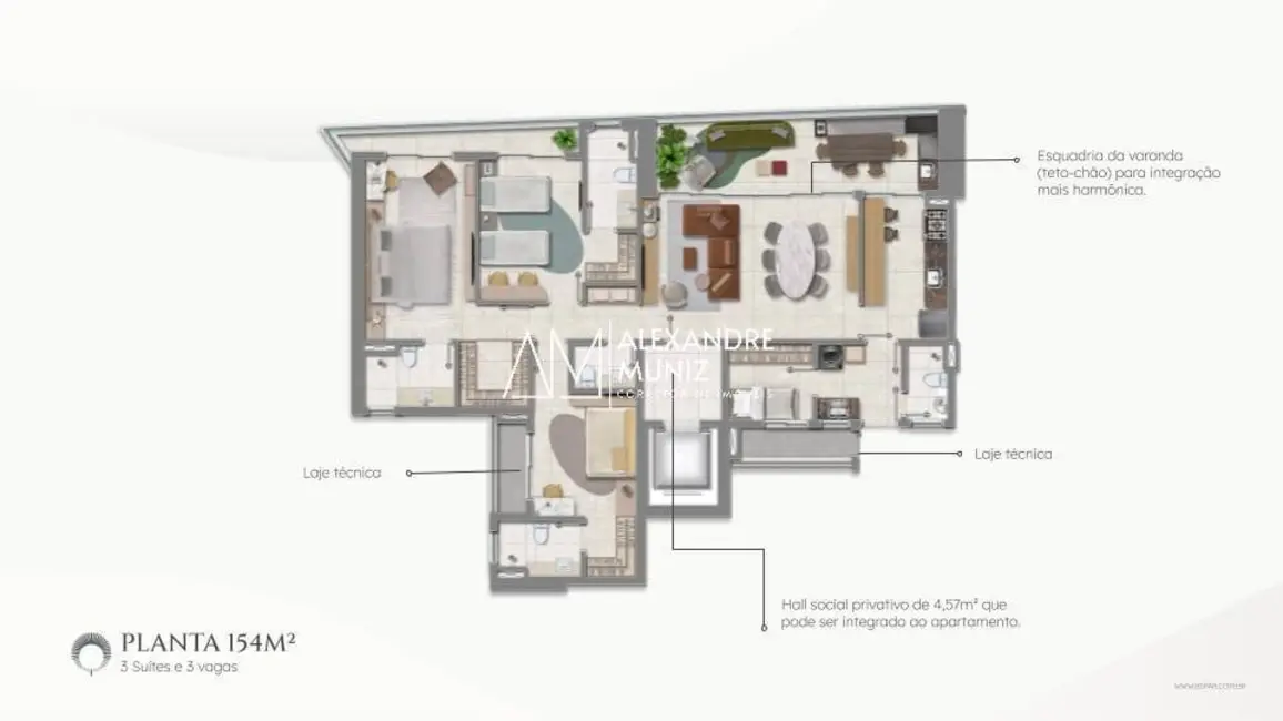 Foto 7 de Apartamento com 4 quartos à venda, 154m2 em Cocó, Fortaleza - CE