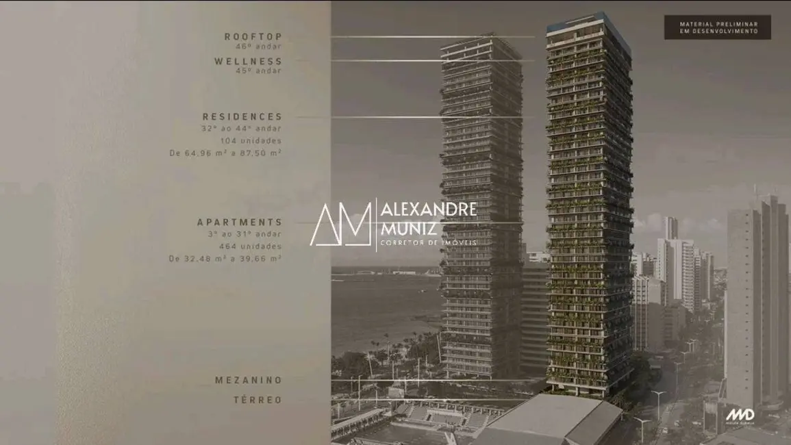 Apartamento com 1 quarto à venda, 32m2 em Meireles, Fortaleza - CE - imagem 5 Foto 5 de Apartamento com 1 quarto à venda, 32m2 em Meireles, Fortaleza - CE