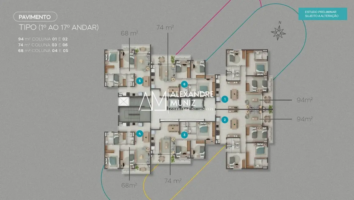 Apartamento com 3 quartos à venda, 68m2 em Presidente Kennedy, Fortaleza - CE - imagem 6 Foto 6 de Apartamento com 3 quartos à venda, 68m2 em Presidente Kennedy, Fortaleza - CE