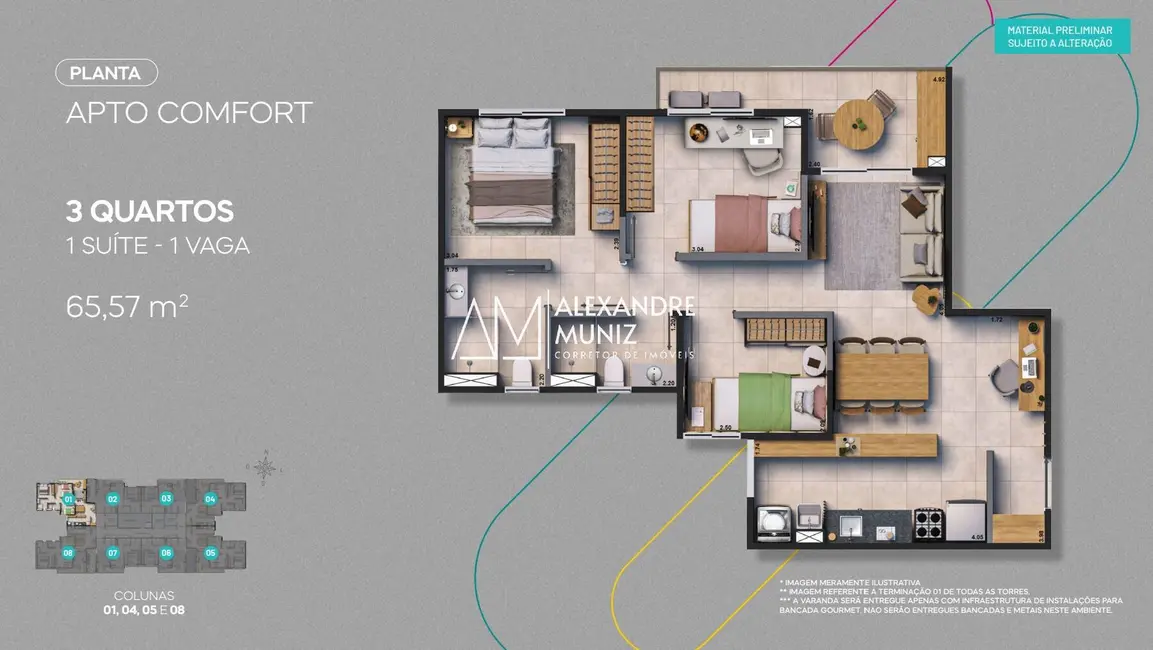 Apartamento com 2 quartos à venda, 53m2 em Presidente Kennedy, Fortaleza - CE - imagem 5 Foto 5 de Apartamento com 2 quartos à venda, 53m2 em Presidente Kennedy, Fortaleza - CE