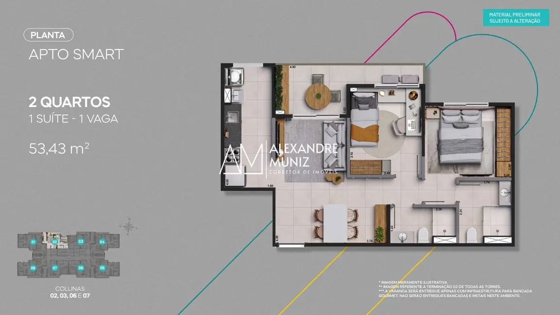 Apartamento com 2 quartos à venda, 53m2 em Presidente Kennedy, Fortaleza - CE - imagem 4 Foto 4 de Apartamento com 2 quartos à venda, 53m2 em Presidente Kennedy, Fortaleza - CE