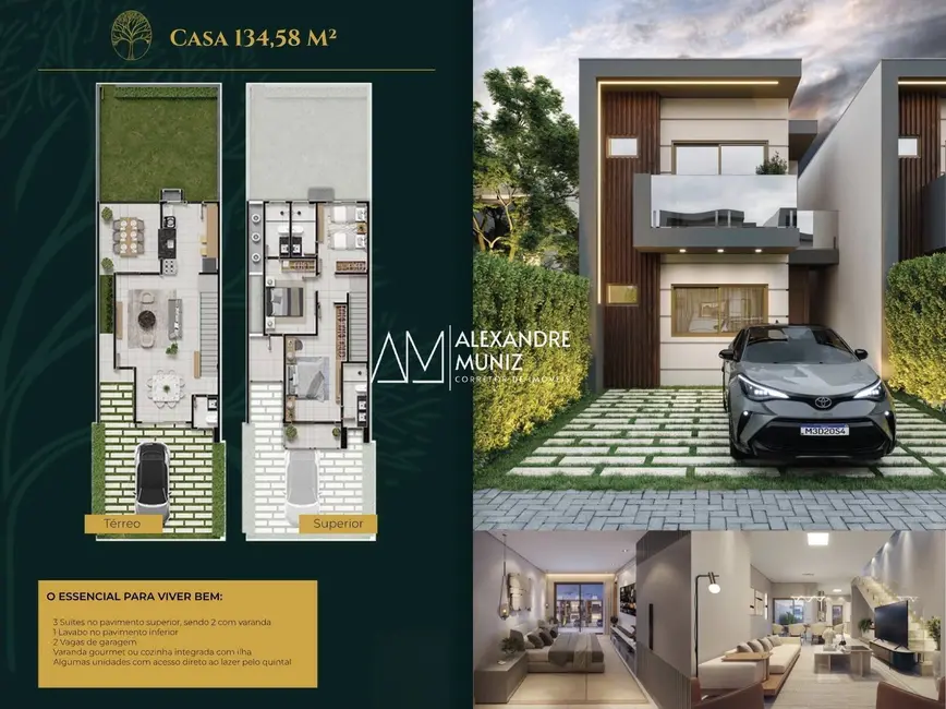 Casa de Condomínio com 3 quartos à venda, 134m2 em Eusebio - CE - imagem 7 Foto 7 de Casa de Condomínio com 3 quartos à venda, 134m2 em Eusebio - CE