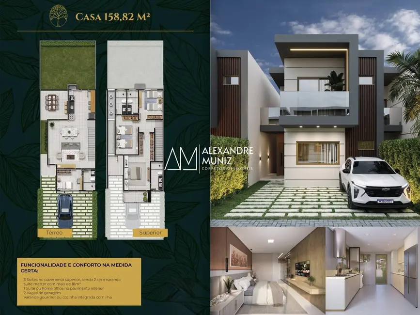 Casa de Condomínio com 3 quartos à venda, 134m2 em Eusebio - CE - imagem 8 Foto 8 de Casa de Condomínio com 3 quartos à venda, 134m2 em Eusebio - CE