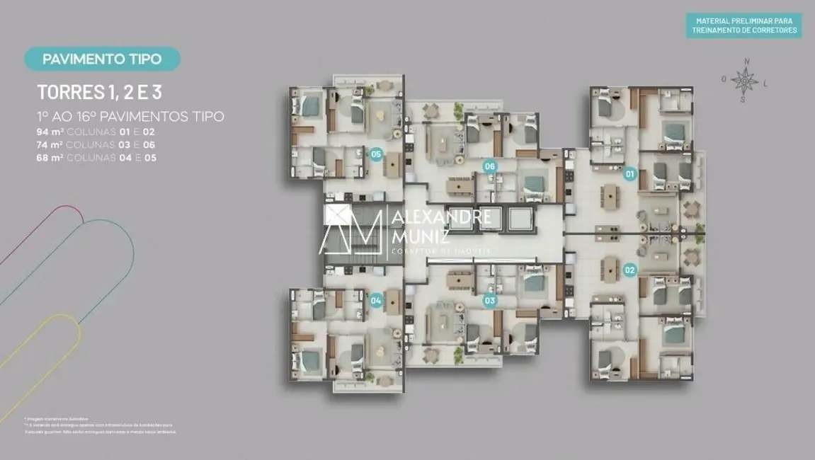 Foto 9 de Apartamento com 3 quartos à venda, 68m2 em Fortaleza - CE