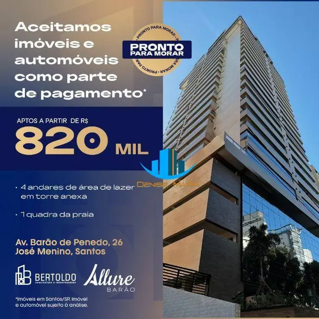 Apartamento com 2 quartos à venda, 105m2 em José Menino, Santos - SP - imagem 1 Foto 1 de Apartamento com 2 quartos à venda, 105m2 em José Menino, Santos - SP
