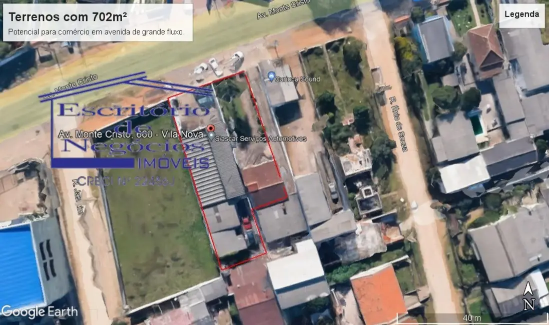 Foto 1 de Terreno / Lote à venda, 702m2 em Vila Nova, Porto Alegre - RS