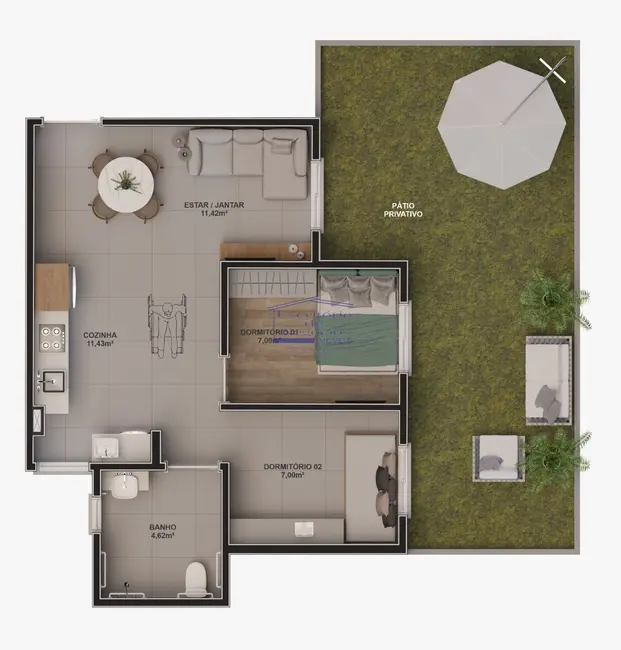 Apartamento com 2 quartos à venda, 45m2 em Guarujá, Porto Alegre - RS - imagem 8 Foto 8 de Apartamento com 2 quartos à venda, 45m2 em Guarujá, Porto Alegre - RS