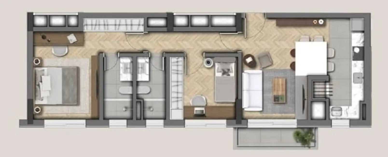 Apartamento com 3 quartos à venda, 156m2 em Mont Serrat, Porto Alegre - RS - imagem 8 Foto 8 de Apartamento com 3 quartos à venda, 156m2 em Mont Serrat, Porto Alegre - RS