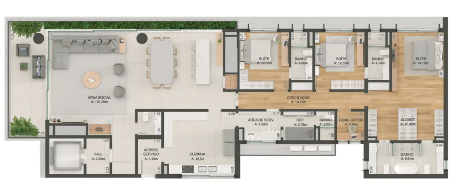 Apartamento com 3 quartos à venda, 384m2 em Bela Vista, Porto Alegre - RS - imagem 9 Foto 9 de Apartamento com 3 quartos à venda, 384m2 em Bela Vista, Porto Alegre - RS