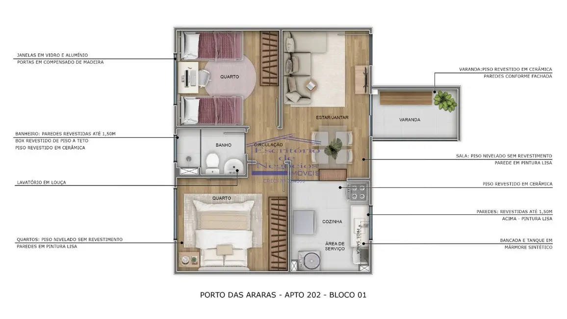 Foto 7 de Apartamento com 2 quartos à venda, 41m2 em Restinga, Porto Alegre - RS