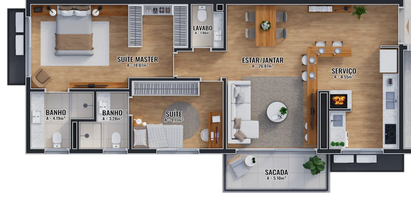 Foto 3 de Apartamento com 3 quartos à venda, 203m2 em Tristeza, Porto Alegre - RS