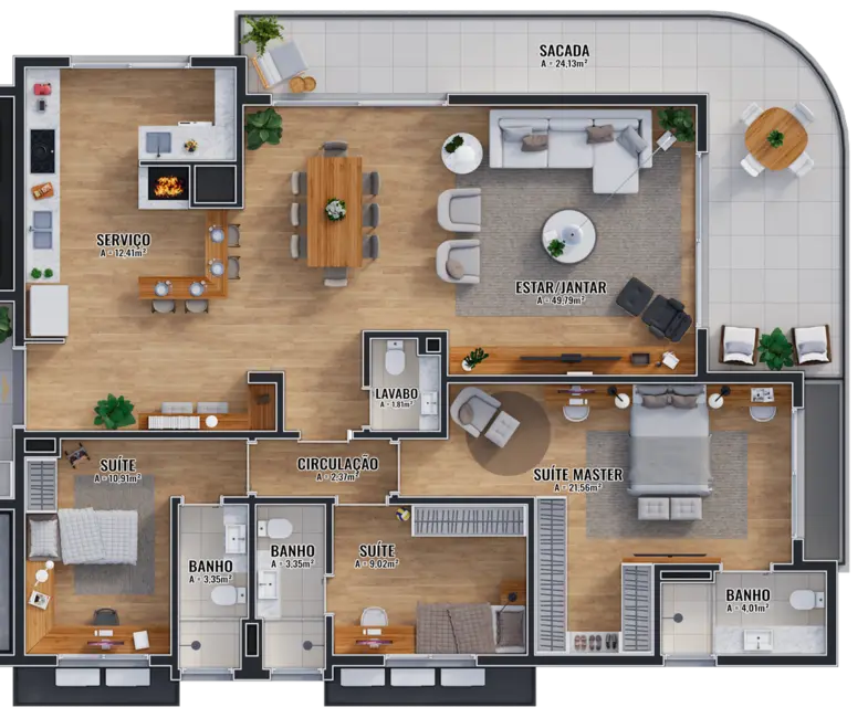 Foto 5 de Apartamento com 2 quartos à venda, 97m2 em Tristeza, Porto Alegre - RS