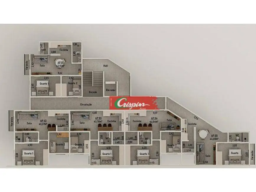 Apartamento com 1 quarto à venda, 44m2 em Parque Vitória, São Paulo - SP - imagem 9 Foto 9 de Apartamento com 1 quarto à venda, 44m2 em Parque Vitória, São Paulo - SP