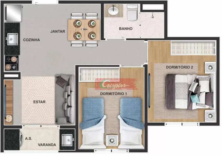 Foto 9 de Apartamento com 2 quartos à venda, 37m2 em Bonsucesso, Guarulhos - SP