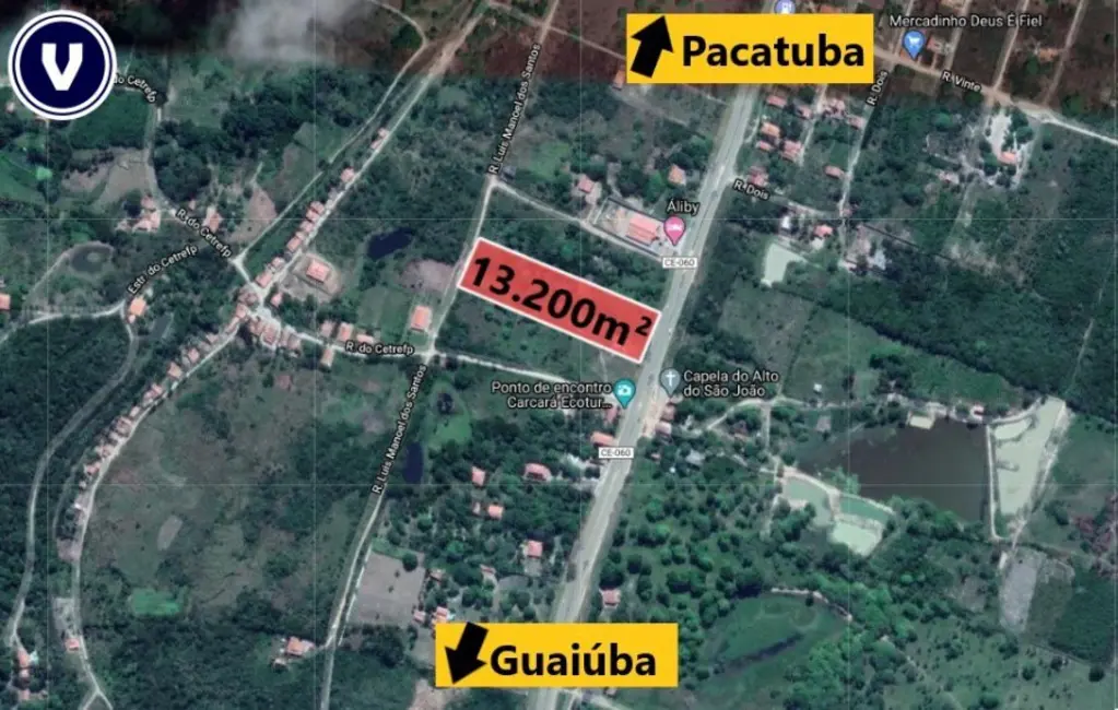 Foto 4 de Terreno / Lote à venda, 13200m2 em Alto São João, Pacatuba - CE