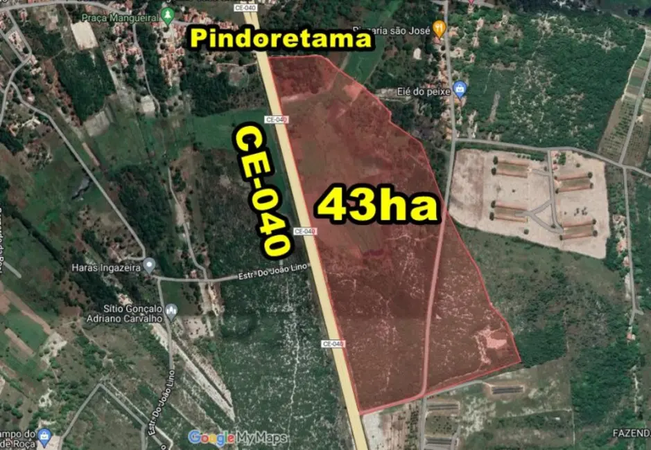 Foto 1 de Terreno / Lote à venda, 430000m2 em Cascavel - CE