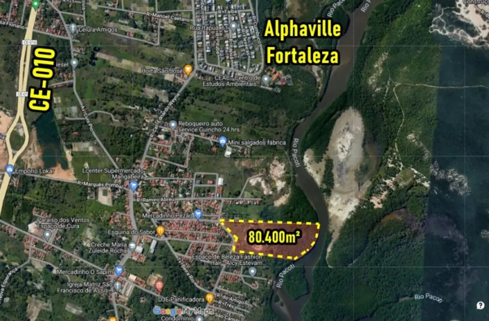Foto 2 de Terreno / Lote à venda, 80400m2 em Eusebio - CE