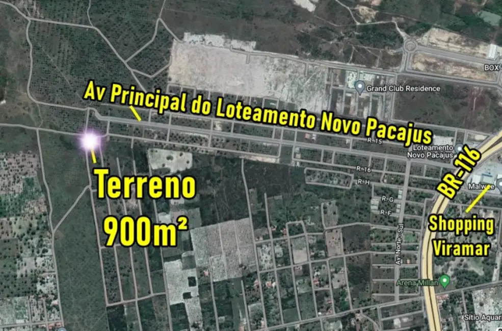 Foto 2 de Terreno / Lote à venda, 900m2 em Centro, Pacajus - CE