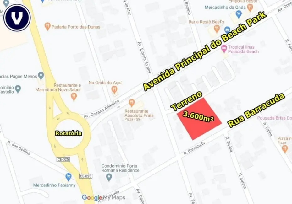 Foto 4 de Terreno / Lote à venda, 3600m2 em Aquiraz - CE