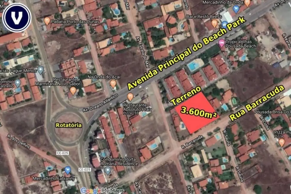 Foto 3 de Terreno / Lote à venda, 3600m2 em Aquiraz - CE