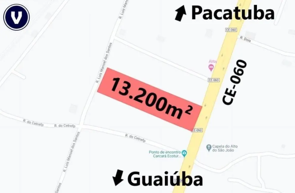 Terreno / Lote à venda, 5000m2 em Alto São João, Pacatuba - CE - imagem 1 Foto 1 de Terreno / Lote à venda, 5000m2 em Alto São João, Pacatuba - CE