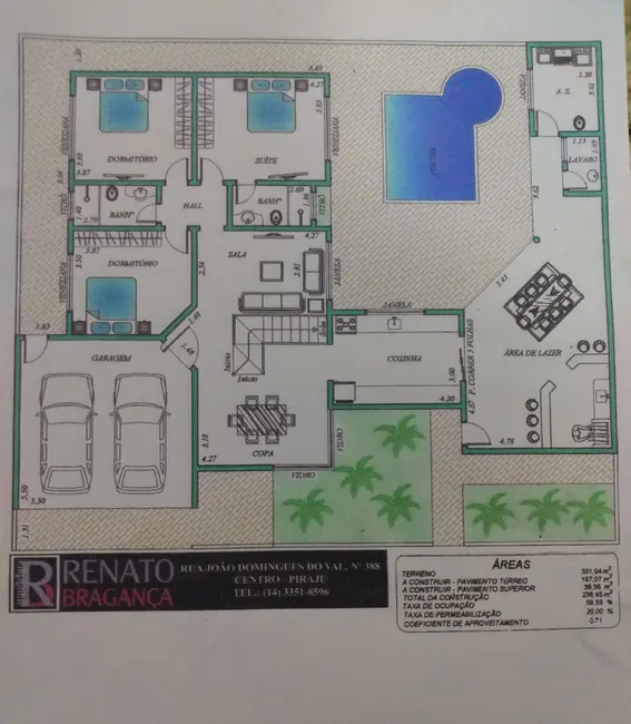 Foto 1 de Casa com 3 quartos à venda, 331m2 em Piraju - SP