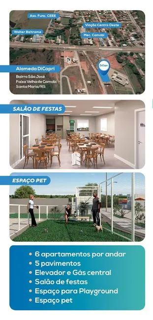 Foto 2 de Apartamento com 2 quartos à venda, 57m2 em São José, Santa Maria - RS