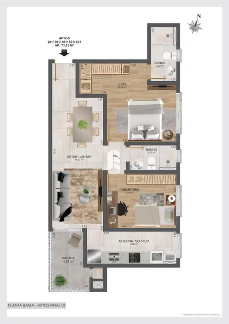 Foto 2 de Apartamento com 2 quartos à venda, 73m2 em Centro, Santa Maria - RS