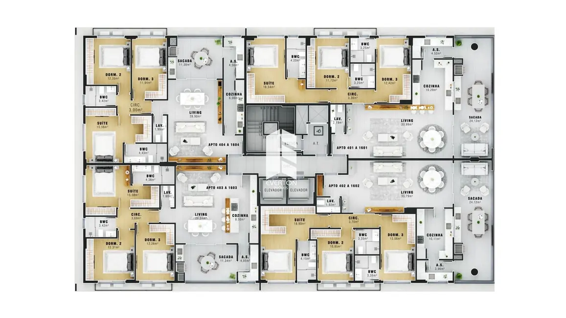 Apartamento com 3 quartos à venda, 121m2 em Centro, Santa Maria - RS - imagem 7 Foto 7 de Apartamento com 3 quartos à venda, 121m2 em Centro, Santa Maria - RS