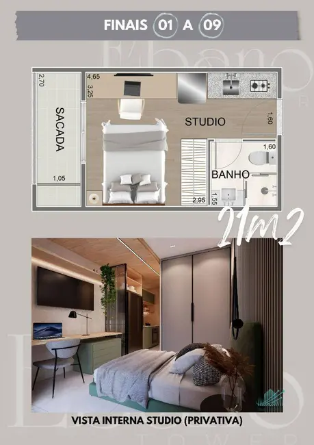 Foto 2 de Kitnet com 1 quarto à venda, 28m2 em Centro, Curitiba - PR