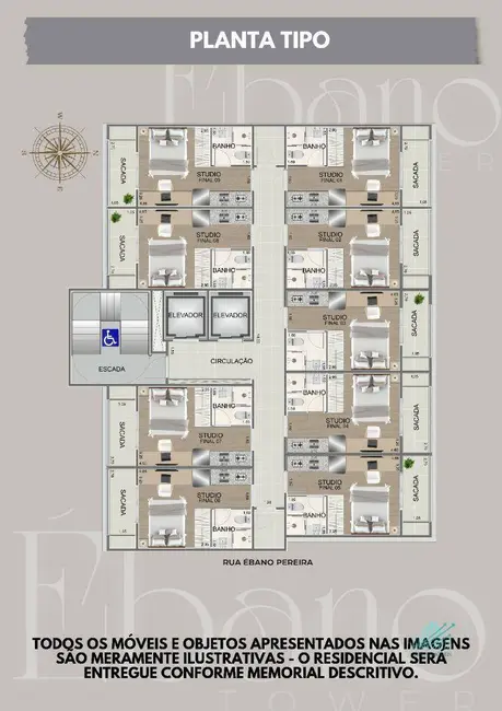 Foto 7 de Kitnet com 1 quarto à venda, 28m2 em Centro, Curitiba - PR