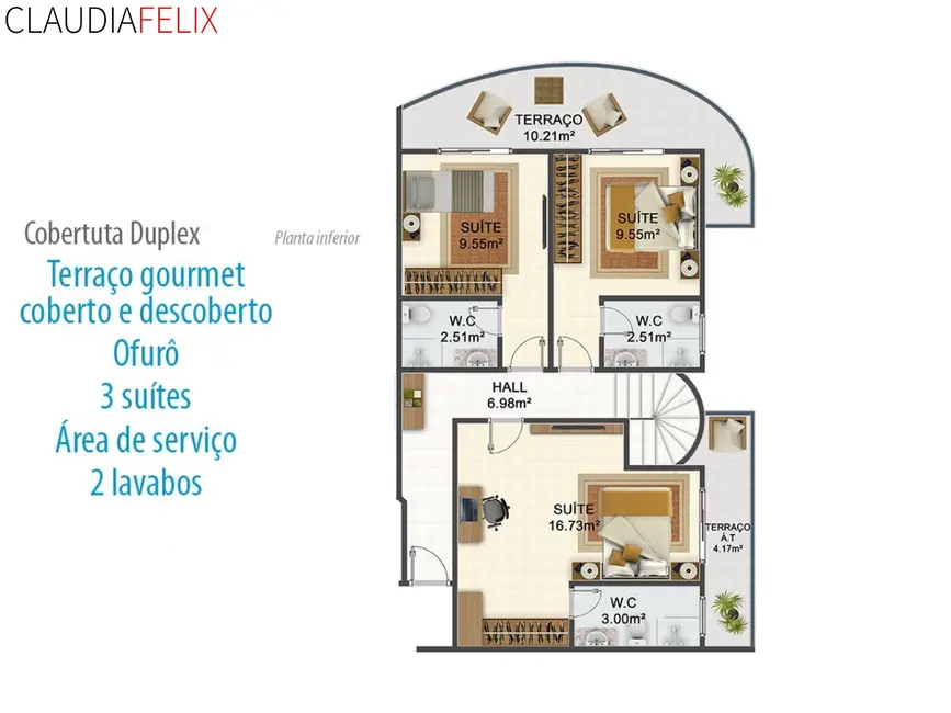 Apartamento com 3 quartos à venda, 140m2 em Guilhermina, Praia Grande - SP - imagem 4 Foto 4 de Apartamento com 3 quartos à venda, 140m2 em Guilhermina, Praia Grande - SP