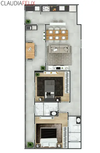 Foto 1 de Apartamento com 2 quartos à venda, 84m2 em Canto do Forte, Praia Grande - SP