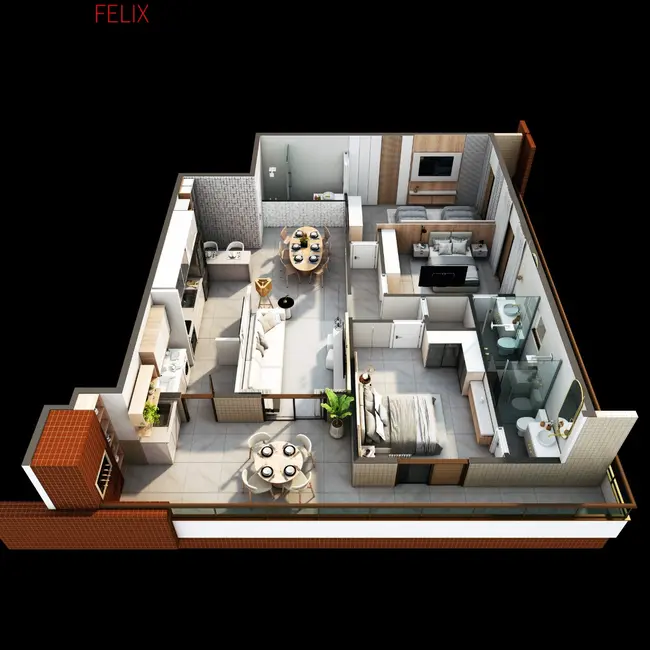Foto 7 de Apartamento com 3 quartos à venda, 128m2 em Canto do Forte, Praia Grande - SP