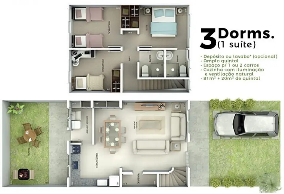 Casa de Condomínio com 3 quartos à venda, 101m2 em Vila Nova Bonsucesso, Guarulhos - SP - imagem 6 Foto 6 de Casa de Condomínio com 3 quartos à venda, 101m2 em Vila Nova Bonsucesso, Guarulhos - SP