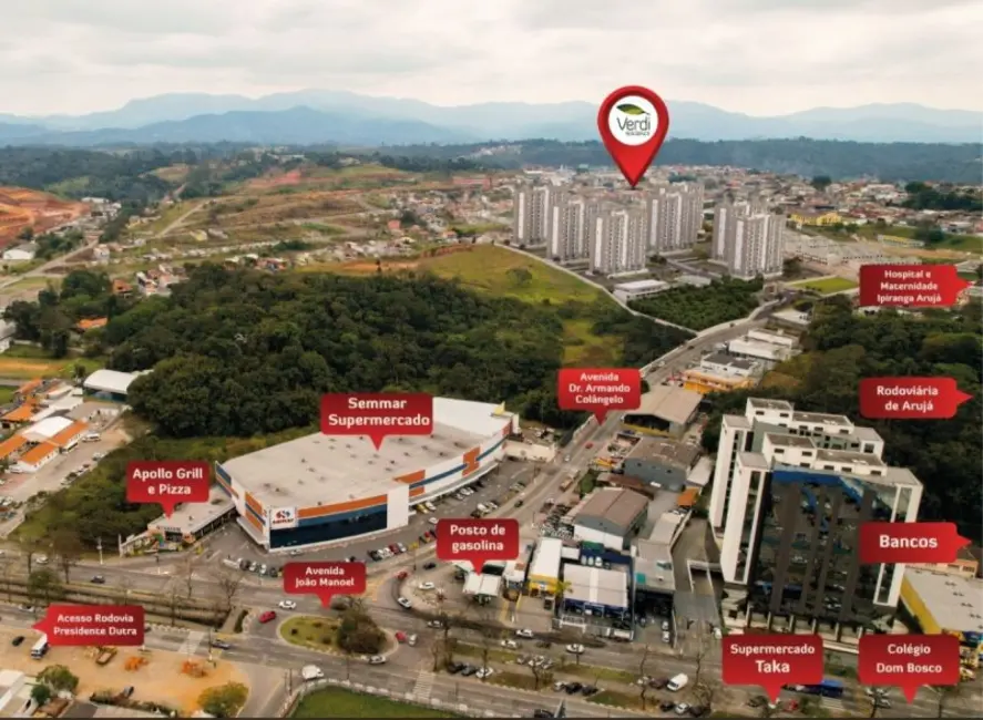 Foto 4 de Apartamento com 2 quartos à venda, 48m2 em Centro, Aruja - SP