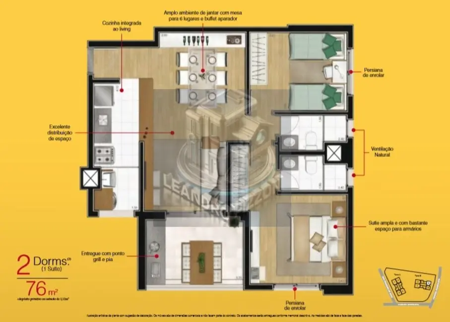 Foto 3 de Apartamento com 3 quartos à venda, 97m2 em Vila Antonieta, Guarulhos - SP