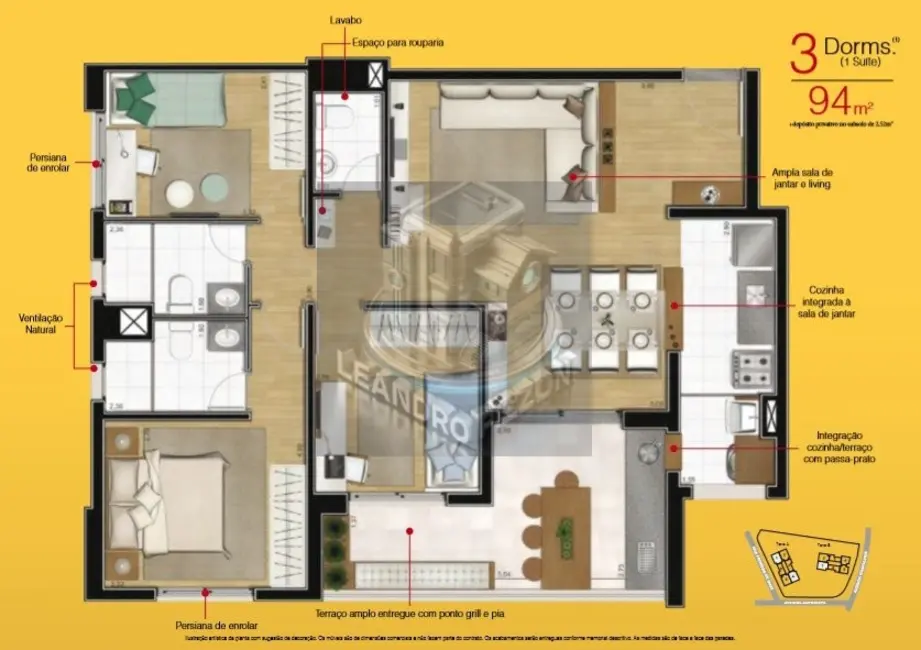 Foto 8 de Apartamento com 3 quartos à venda, 97m2 em Vila Antonieta, Guarulhos - SP