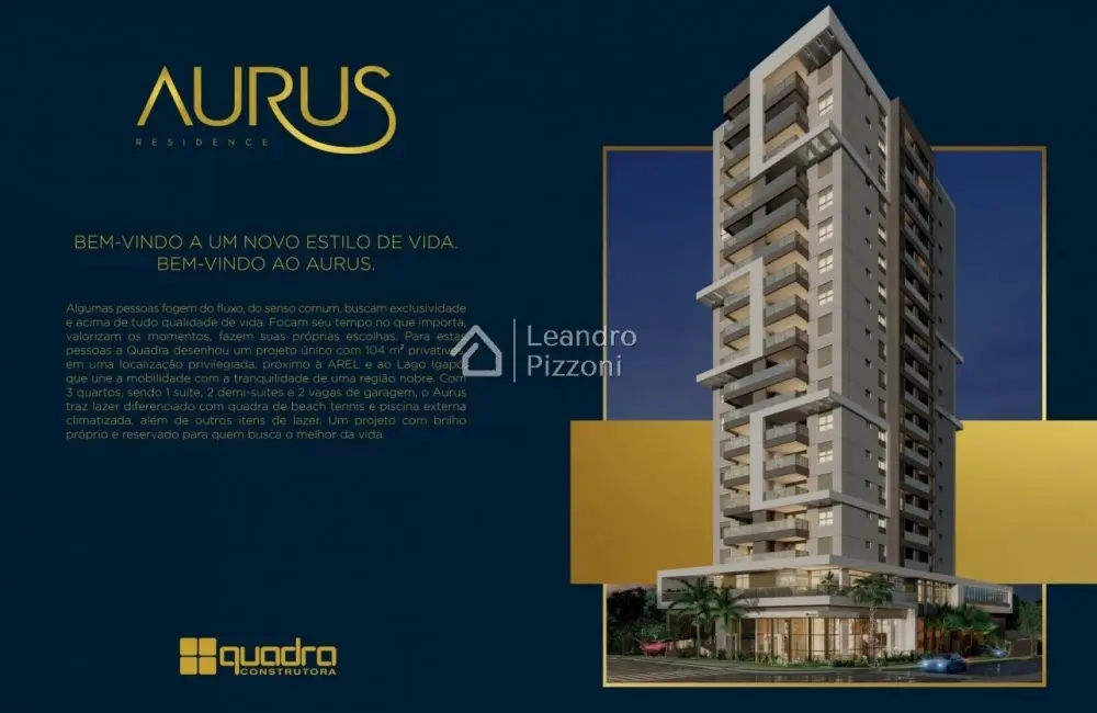 Foto 2 de Apartamento com 3 quartos à venda, 104m2 em Petrópolis, Londrina - PR
