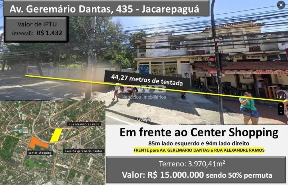 Foto 1 de Terreno / Lote à venda em Tanque, Rio De Janeiro - RJ